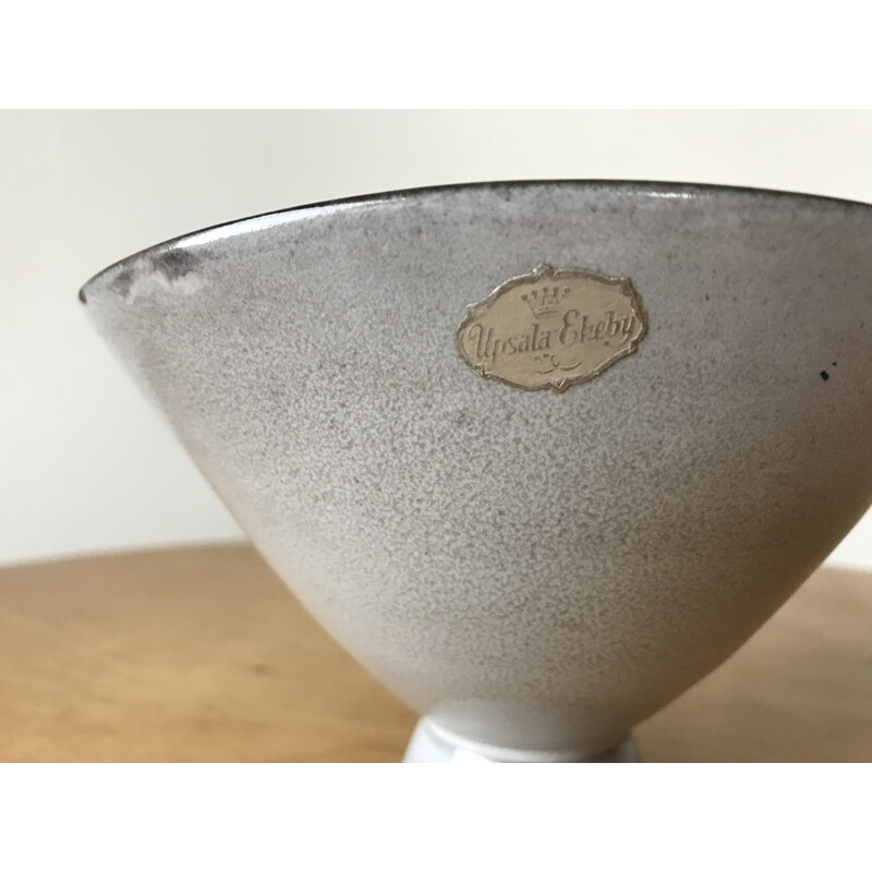 Cuenco de cerámica vintage para Upsala Ekeby, Suecia 1960