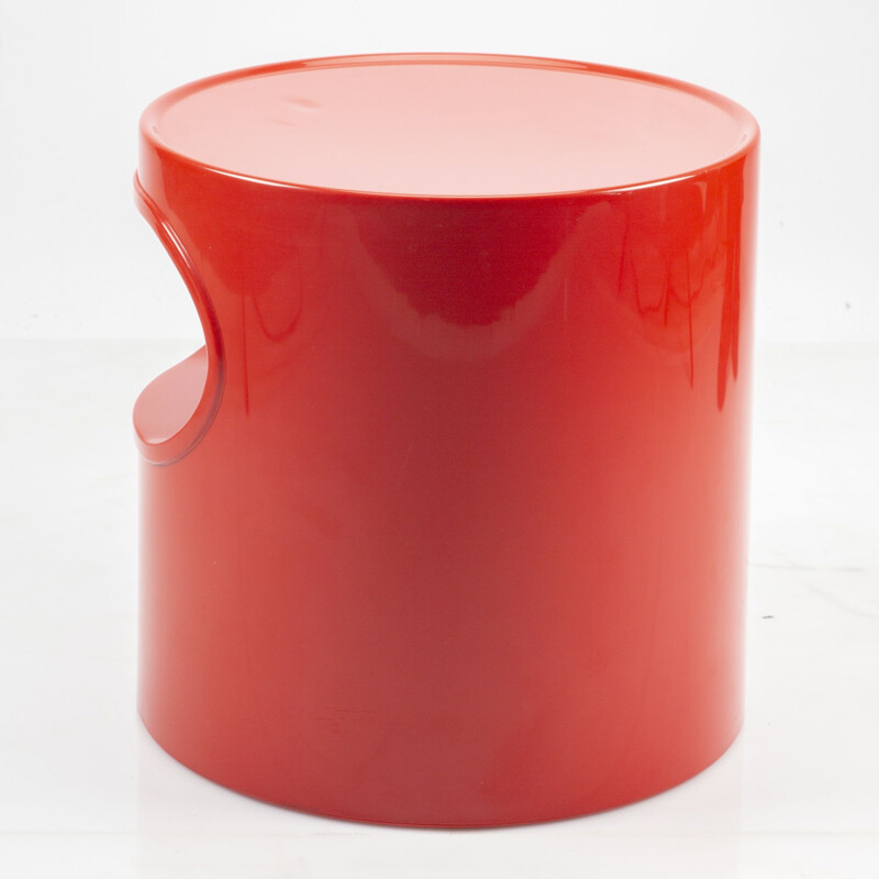 Table d'appoint vintage rouge en Giano Vano par Emma Gismondi pour Artemide