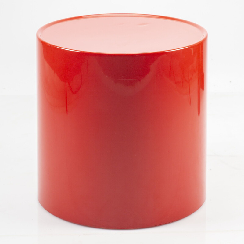 Vintage red Giano Giano Vano side table by Emma Gismondi for Artemide