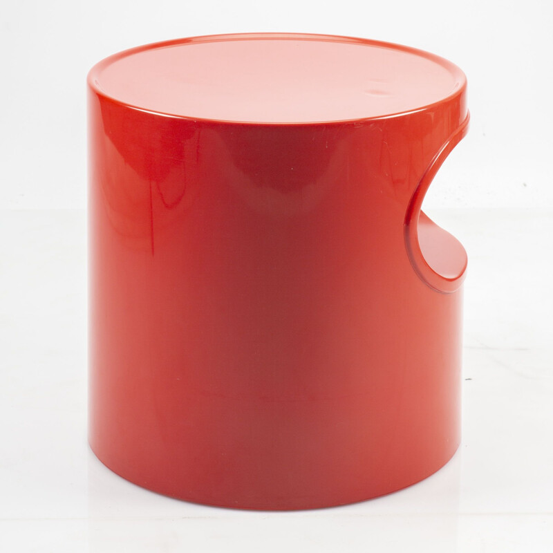 Vintage red Giano Giano Vano side table by Emma Gismondi for Artemide