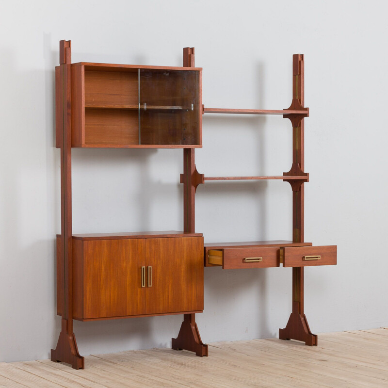 Italian vintage free standing wall unit by Vittorio Dassi, 1960s