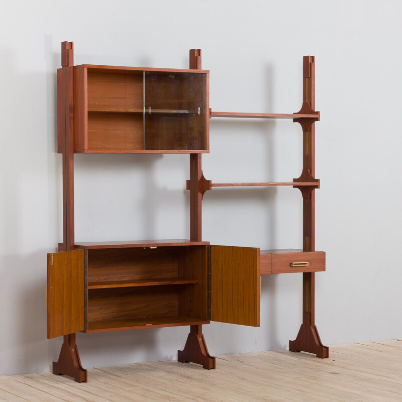 Italian vintage free standing wall unit by Vittorio Dassi, 1960s