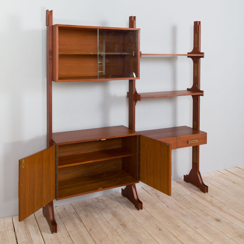 Italian vintage free standing wall unit by Vittorio Dassi, 1960s