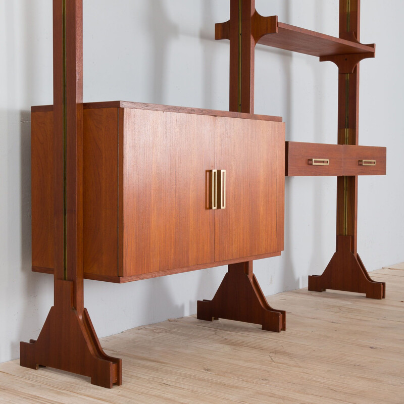 Italian vintage free standing wall unit by Vittorio Dassi, 1960s