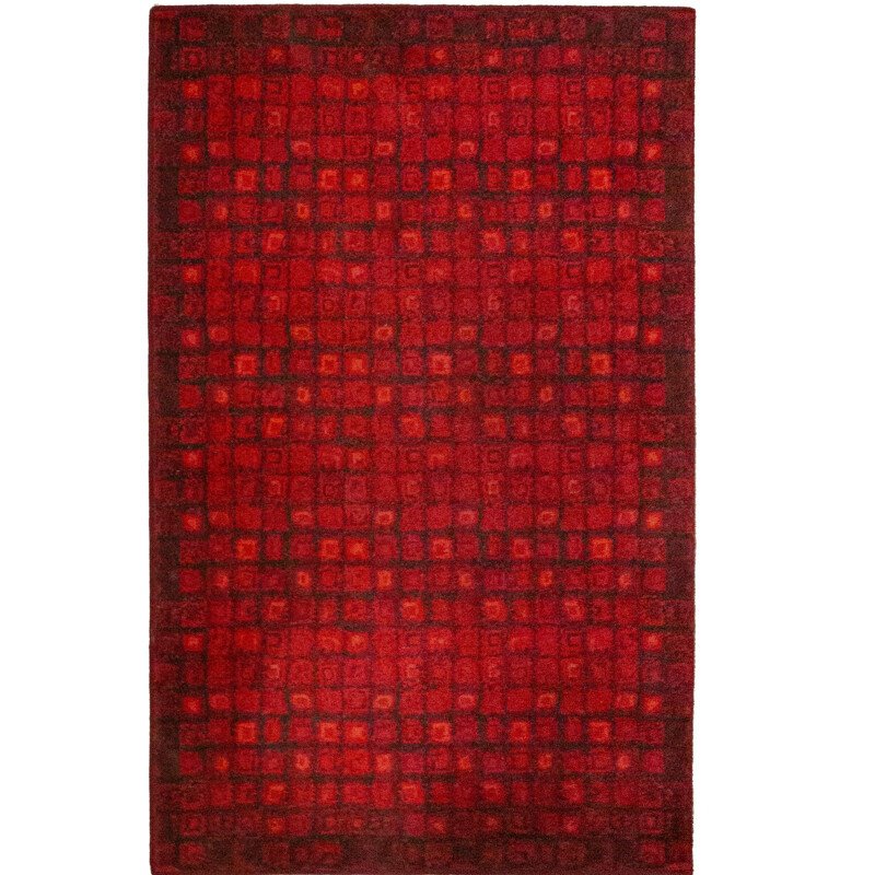 Roter Vintage-Teppich Bayer Dralon
