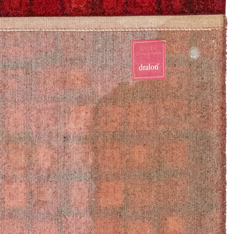 Vintage red Bayer Dralon rug