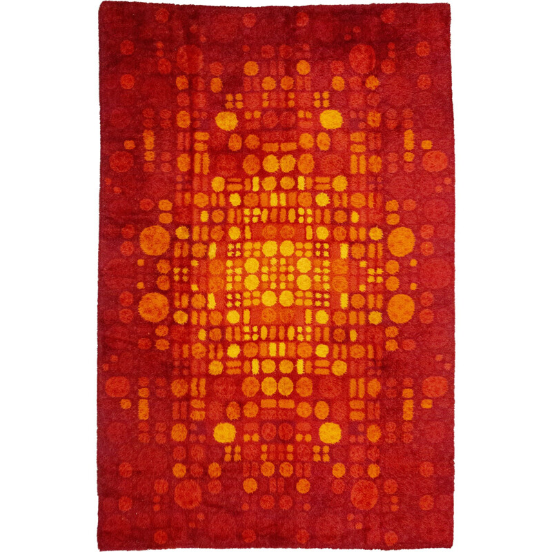 Orange vintage Desso Roomsized rug