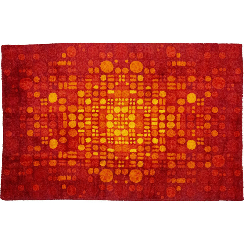 Orange vintage Desso Roomsized rug