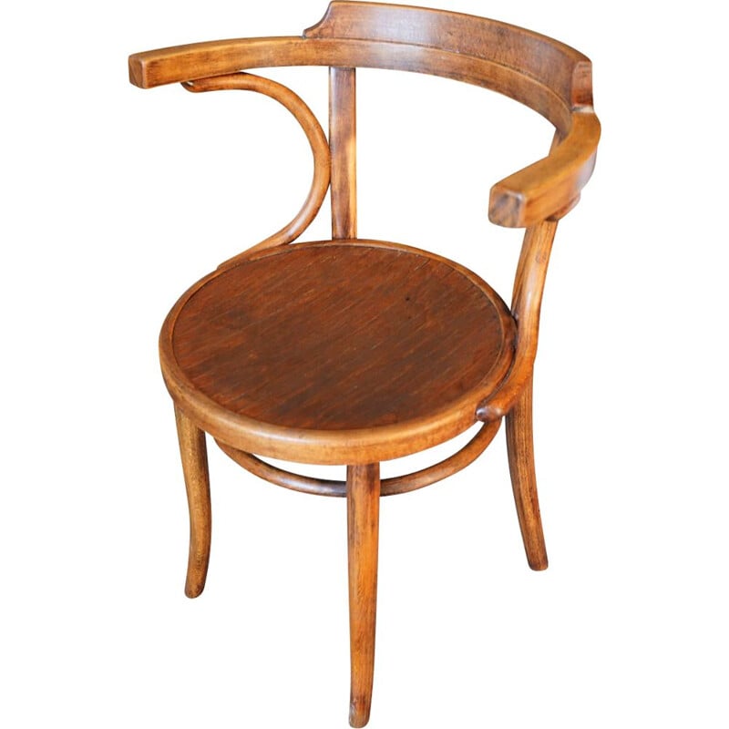 Thonet 233 Vintage-Stuhl aus gebogenem Holz, 1985