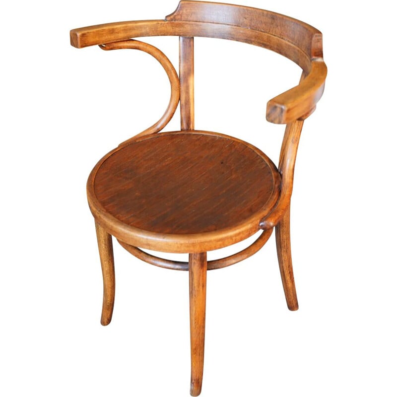 Chaise vintage Thonet 233 en bois courbé, 1985