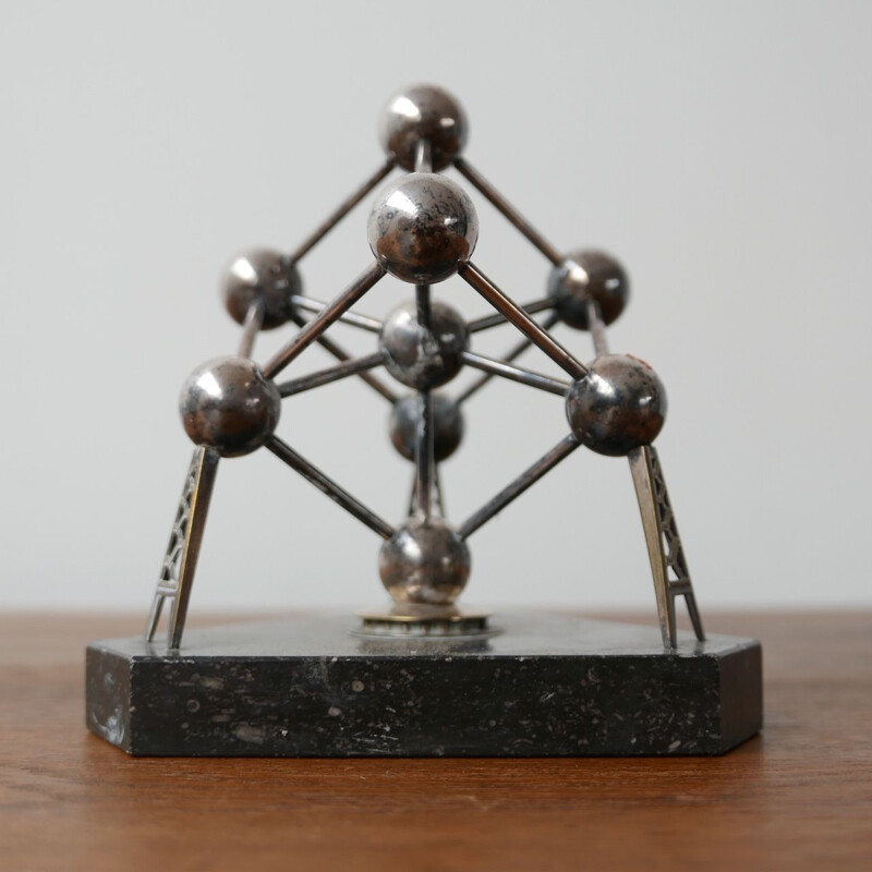 Maquette de bureau vintage du bâtiment de l'Atomium, Belgique 1960