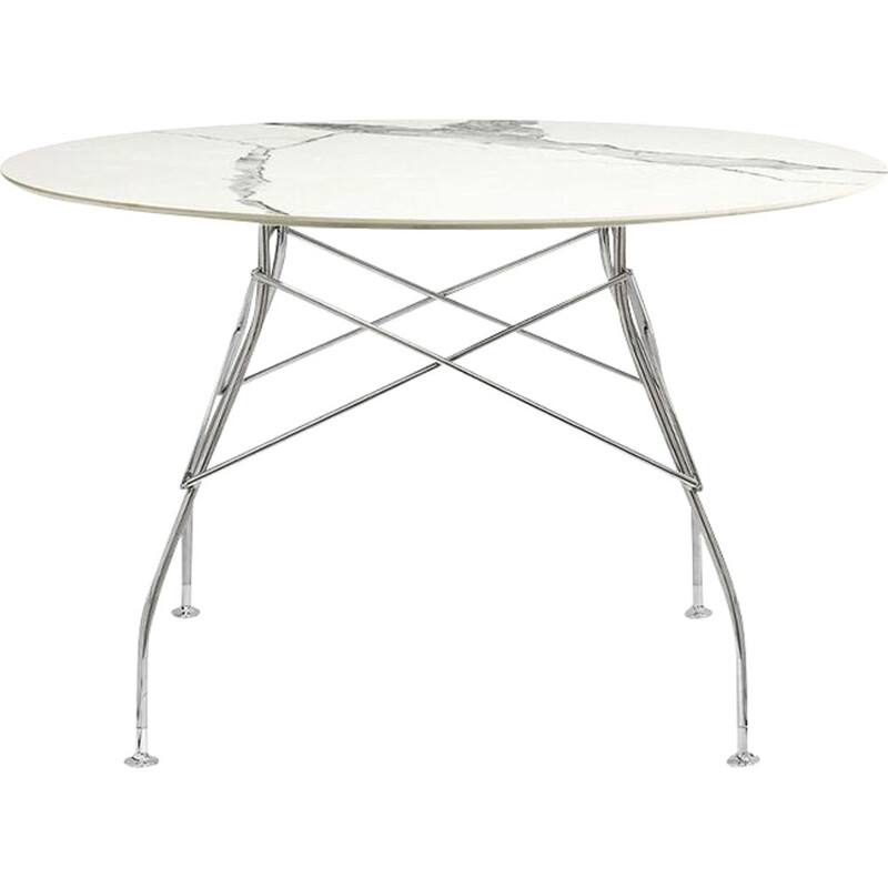 Glossy vintage round table by Antonio Citterio and Olivier Löw for Kartell, 2020