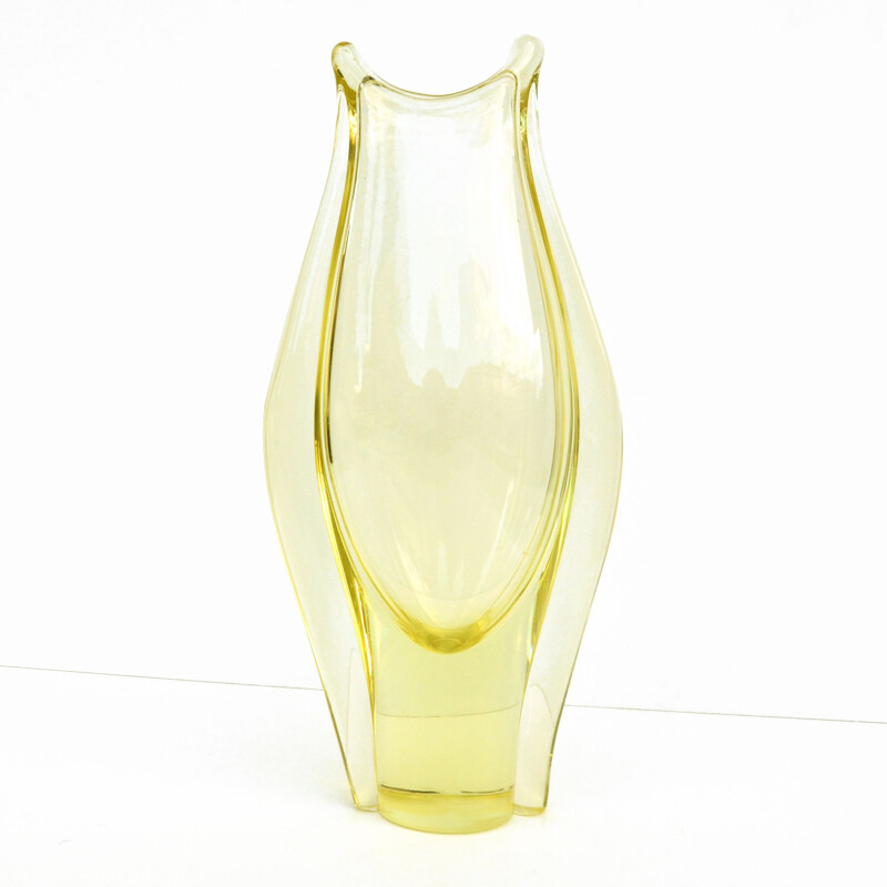 Vase vintage de M. Klinger pour Zelezny Brod Sklo, Tchécoslovaquie 1960