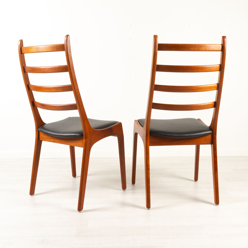 Set of 4 vintage Danish high-back teak dining chairs by Korup Stolefabrik, 1960s