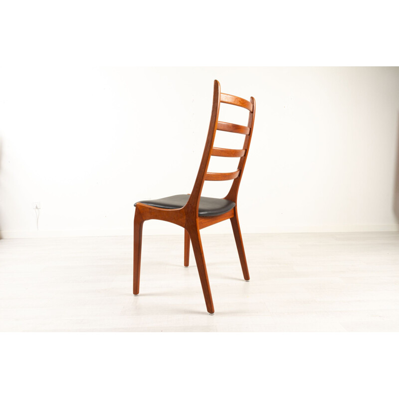 Set of 4 vintage Danish high-back teak dining chairs by Korup Stolefabrik, 1960s