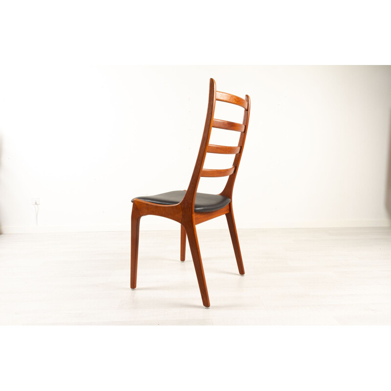 Satz von 4 dänischen Vintage-Stühlen mit hoher Rückenlehne aus Teakholz von Korup Stolefabrik, 1960