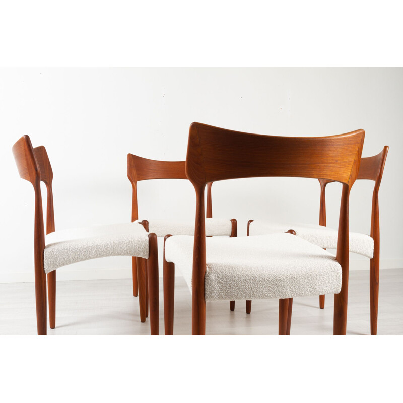 Set of 4 vintage Danish teak dining chairs by Bernhard Pedersen & Søn, 1960s