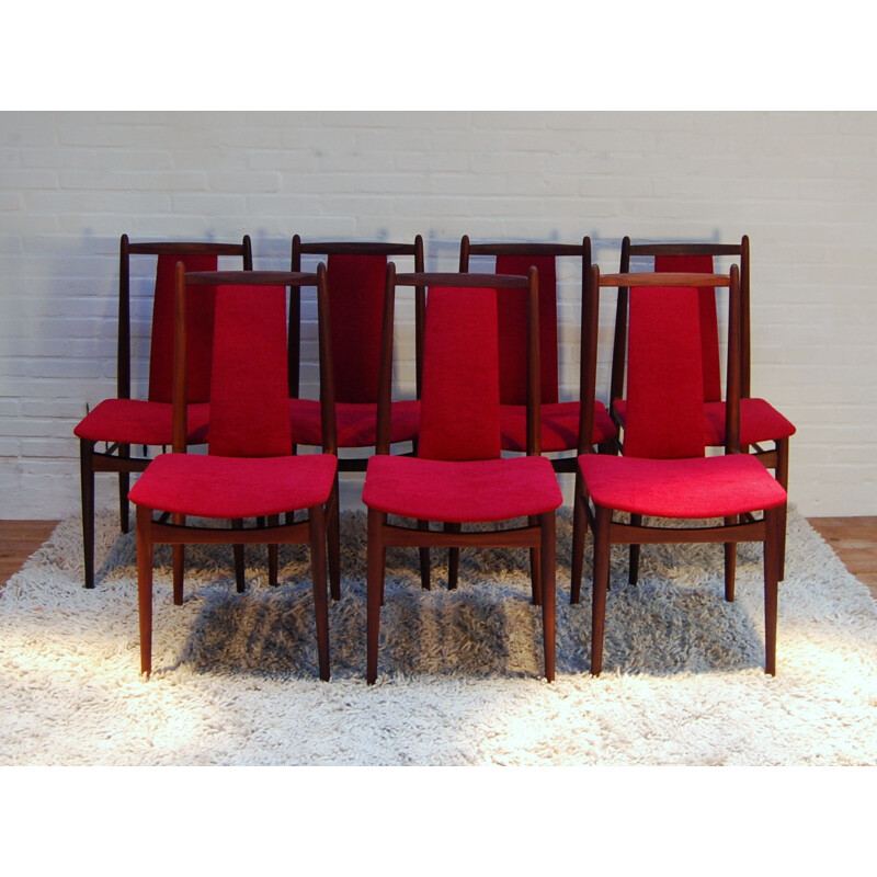 Dutch set of 7 chairs, manufacturer Topform - 1950s