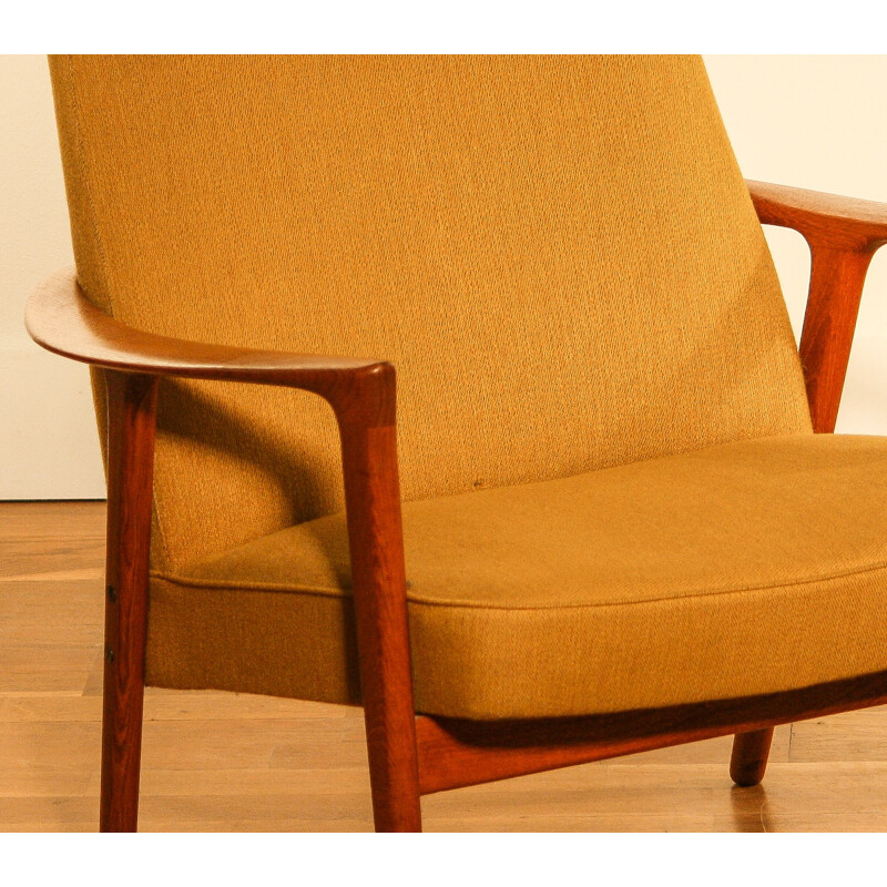 Pair of armchairs in teak and fabric, Inge ANDERSSON  - 1950s