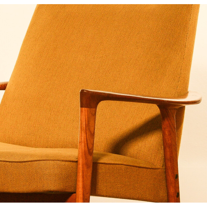 Pair of armchairs in teak and fabric, Inge ANDERSSON  - 1950s