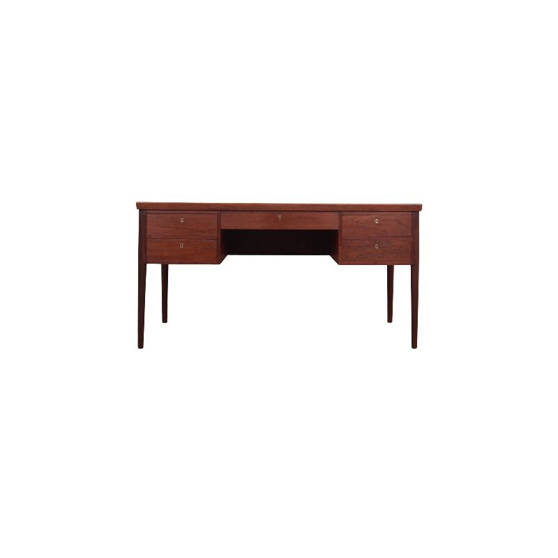 Dark teak vintage desk, Denmark 1960s