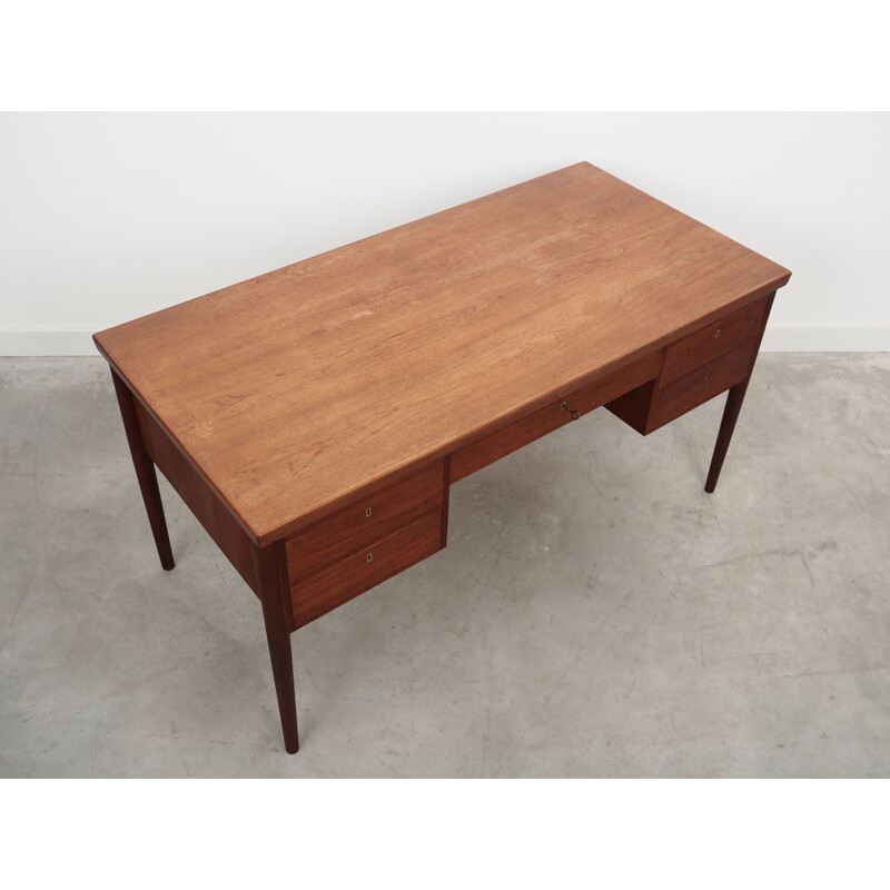 Dark teak vintage desk, Denmark 1960s