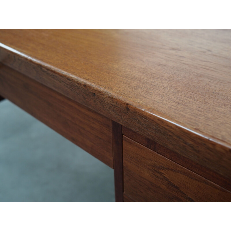 Dark teak vintage desk, Denmark 1960s