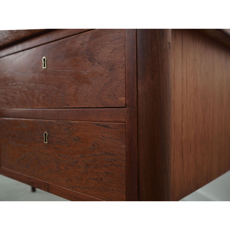 Dark teak vintage desk, Denmark 1960s