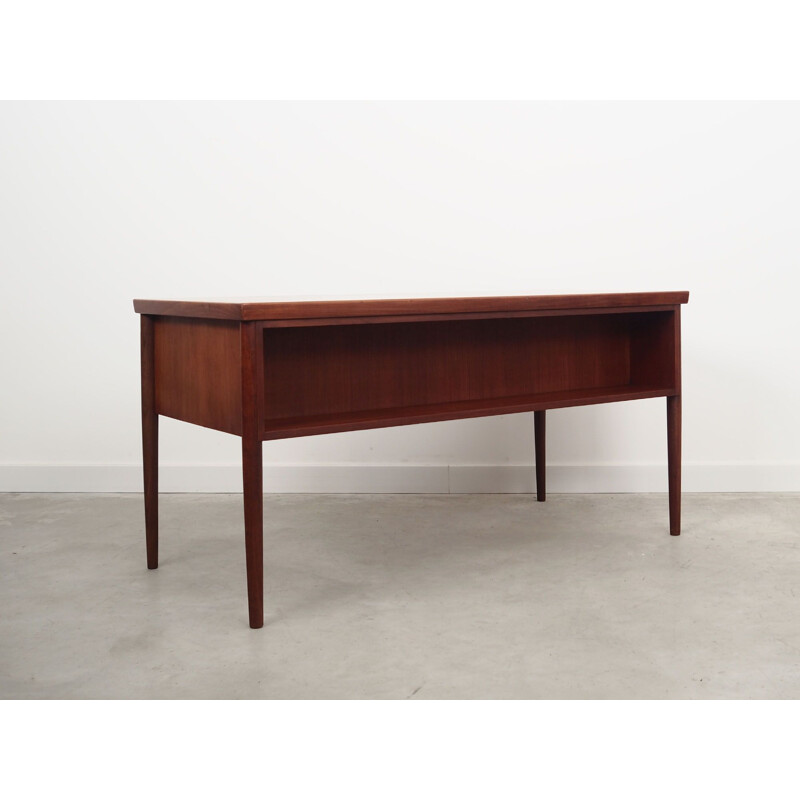 Dark teak vintage desk, Denmark 1960s