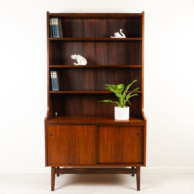 Danish vintage rosewood bookcase by Johannes Sorth for Nexø Møbelfabrik, 1960s