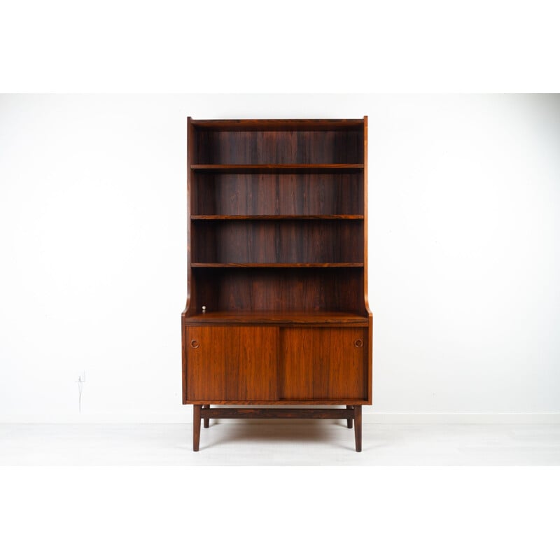 Danish vintage rosewood bookcase by Johannes Sorth for Nexø Møbelfabrik, 1960s