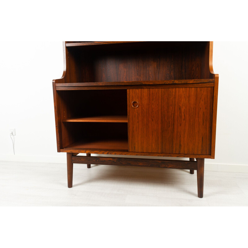 Danish vintage rosewood bookcase by Johannes Sorth for Nexø Møbelfabrik, 1960s