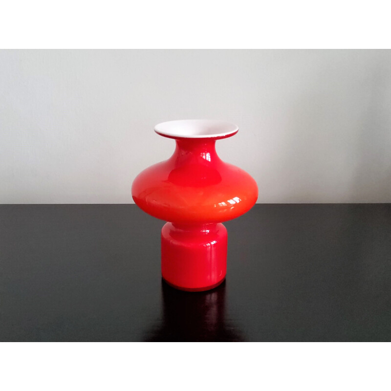 Conjunto de 4 vasos de vidro vermelho vintage da Per Lütken para Holmegaard, Dinamarca 1960