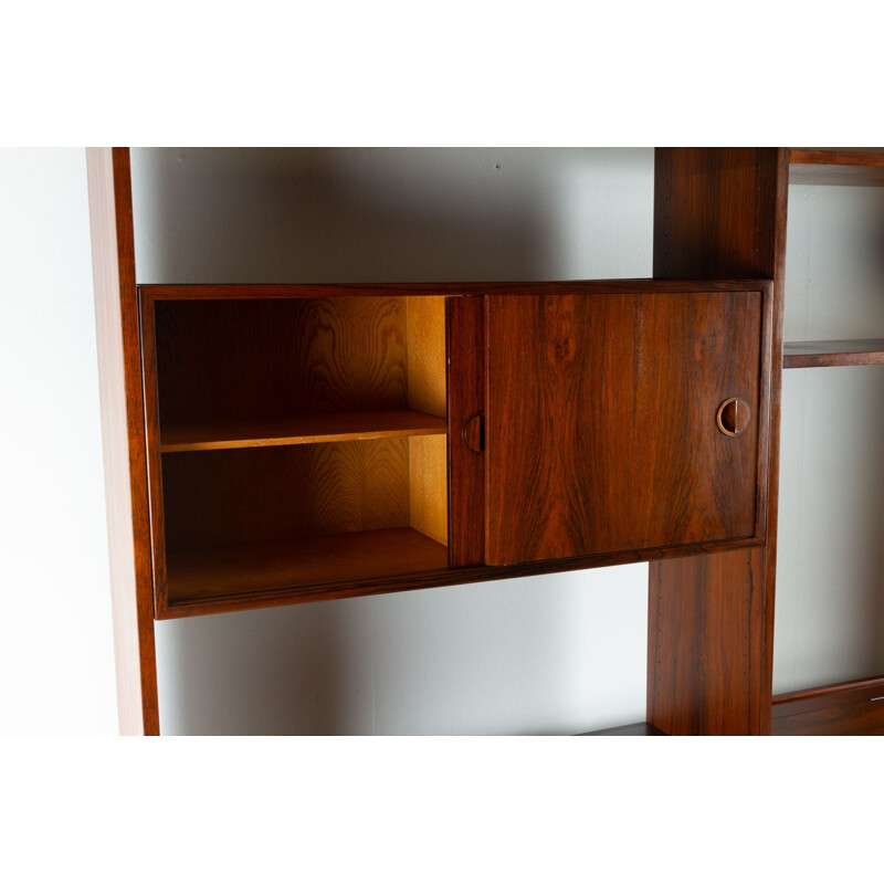 Danish vintage rosewood wall unit by Hg Furniture, 1960s