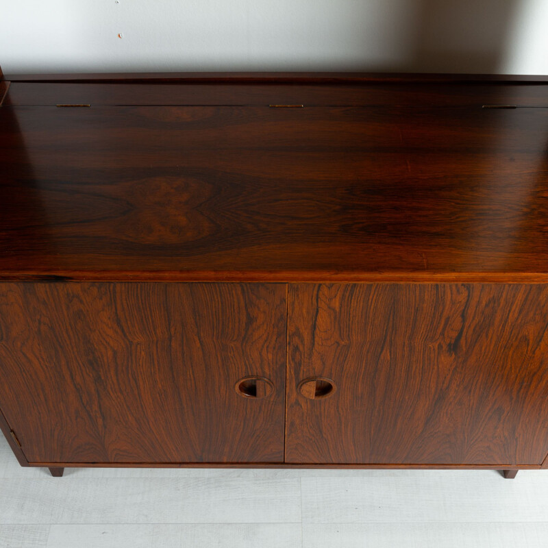 Danish vintage rosewood wall unit by Hg Furniture, 1960s