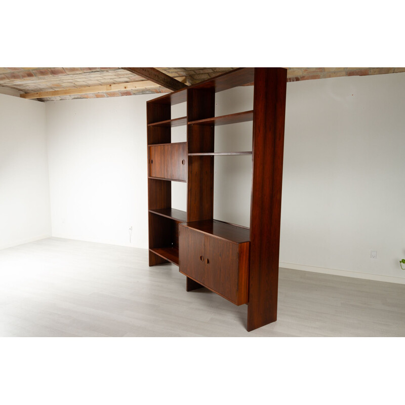 Danish vintage rosewood wall unit by Hg Furniture, 1960s