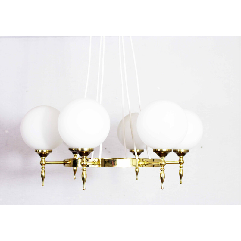 Vintage chandelier by Kaiser Leuchten, 1960