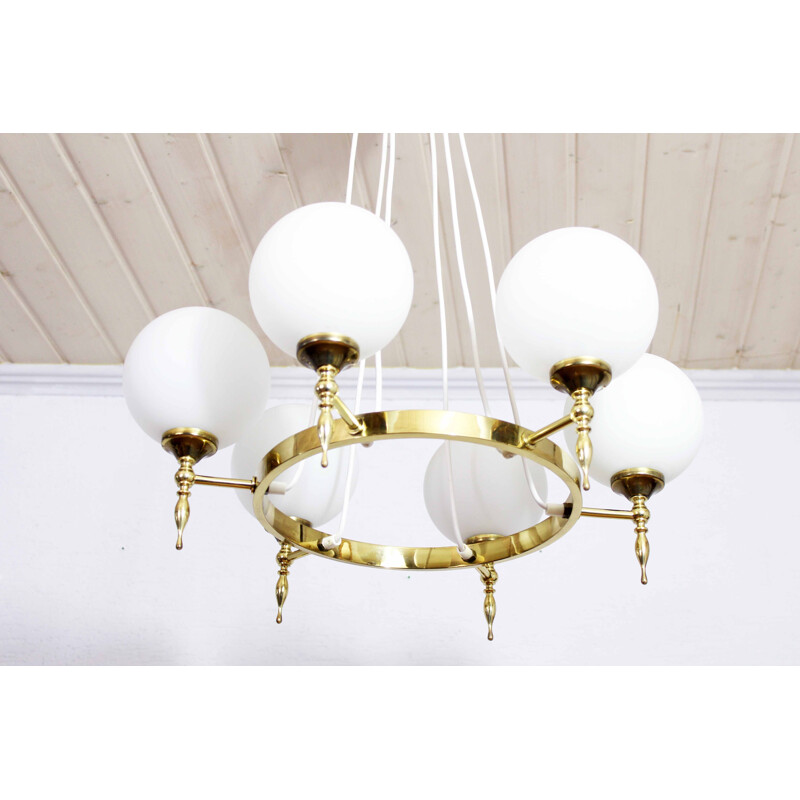 Vintage chandelier by Kaiser Leuchten, 1960