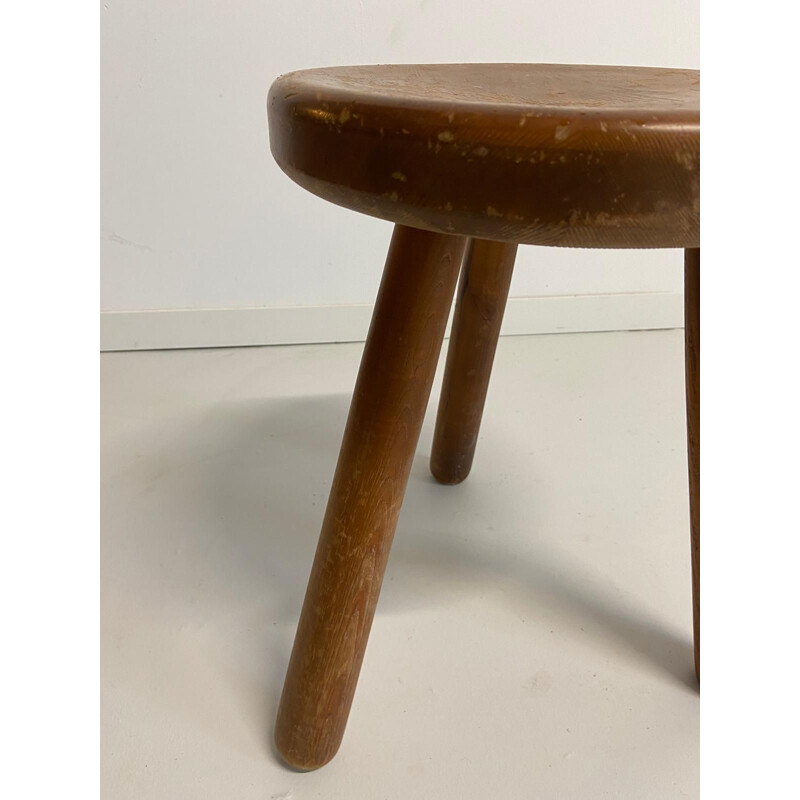 Vintage stool in solid pine