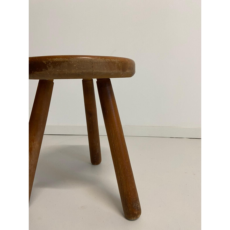 Vintage stool in solid pine