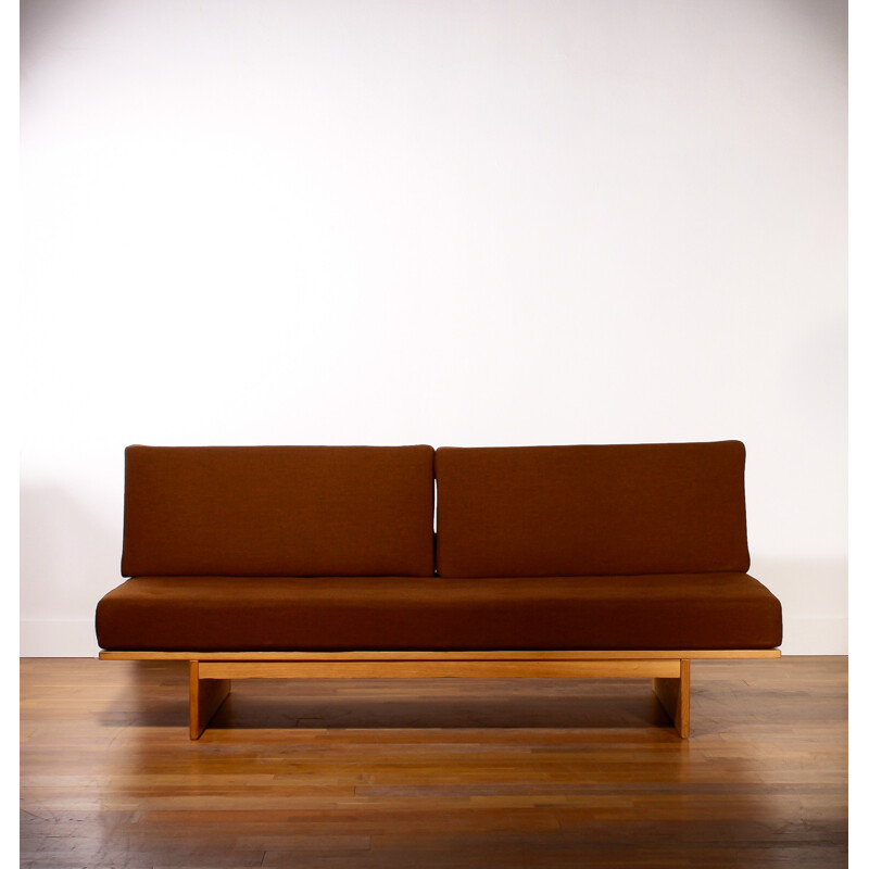 Daybed sofa in oak and wool by Bra BOHAG - 1960s