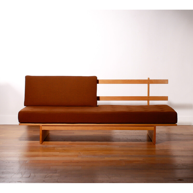 Daybed sofa in oak and wool by Bra BOHAG - 1960s