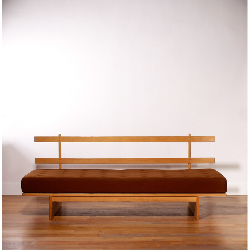 Daybed sofa in oak and wool by Bra BOHAG - 1960s