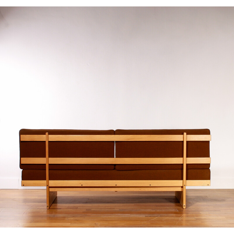 Daybed sofa in oak and wool by Bra BOHAG - 1960s