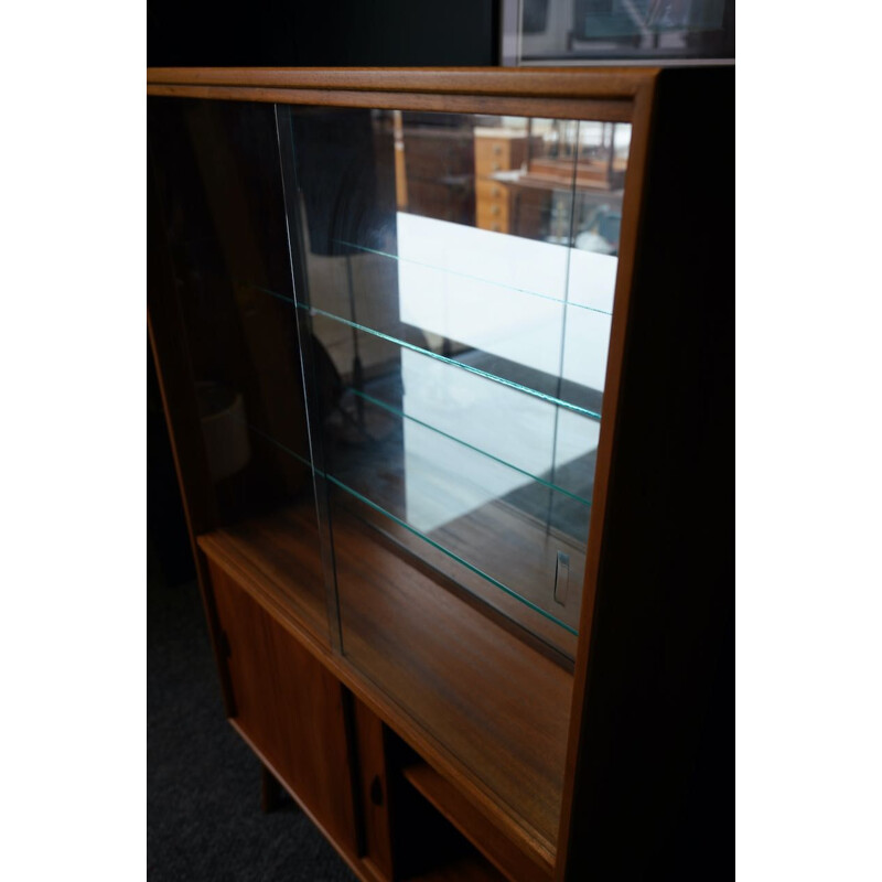 Mid century teak display cabinet