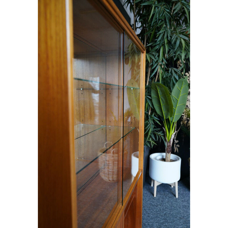 Mid century teak display cabinet