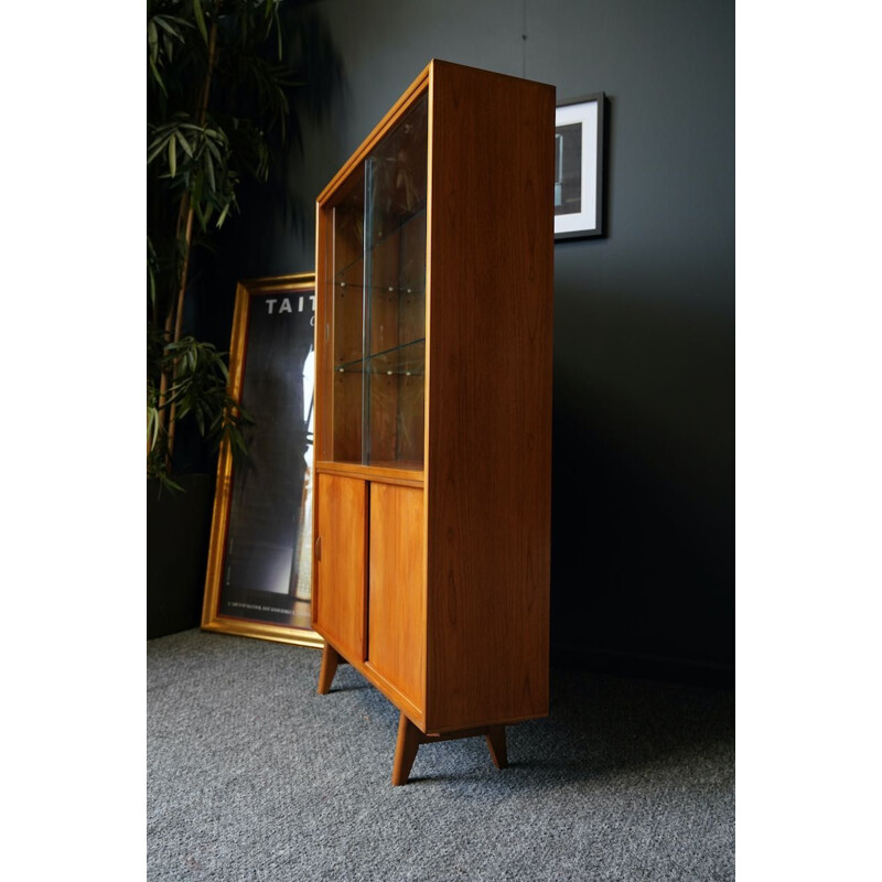 Mid century teak display cabinet