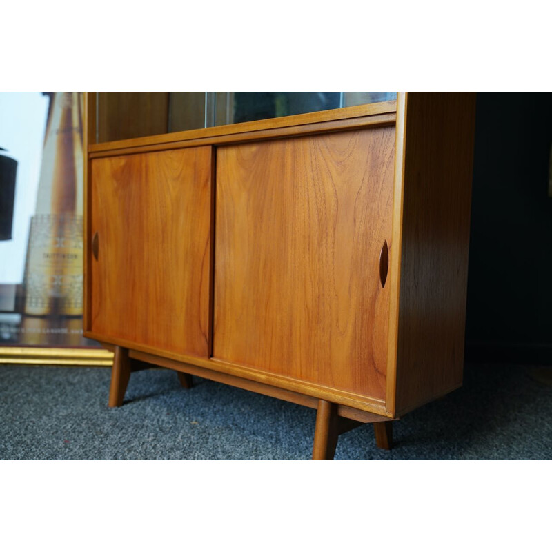 Mid century teak display cabinet