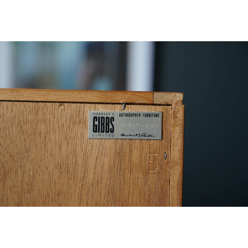 Mid century teak display cabinet