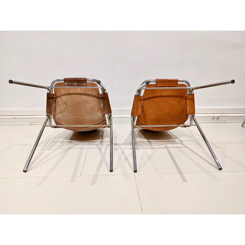 Set of 6 vintage cowhide chairs by Charlotte Perriand for Les Arcs